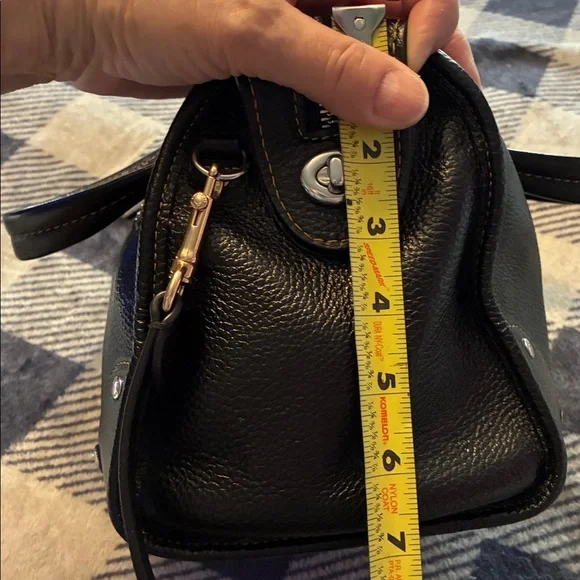 Coach Millie Satchel Handbag Black Leather Great Condition No Flaws No Smells - Picture 8 of 15